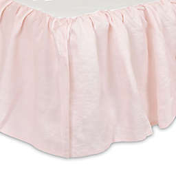 Just Born® Keepsake Washed Linen Crib Skirt in Pink