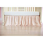 Alternate image 2 for Just Born&reg; Keepsake Washed Linen Crib Skirt in Pink