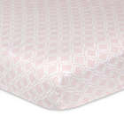 Alternate image 0 for Just Born&reg; Keepsake Washed Linen Trellis Printed Crib Sheet in Pink