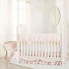 Alternate image 2 for Just Born&reg; Keepsake Washed Linen Trellis Printed Crib Sheet in Pink