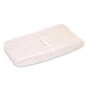 Just Born&reg; Keepsake Washed Linen Trellis Printed Changing Pad Cover in Pink