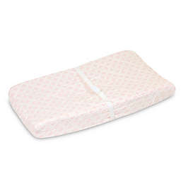 Just Born® Keepsake Washed Linen Trellis Printed Changing Pad Cover in Pink