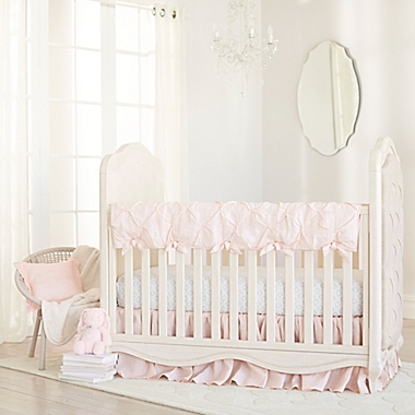 Just Born&reg; Keepsake Washed Linen Trellis Printed Changing Pad Cover in Pink. View a larger version of this product image.