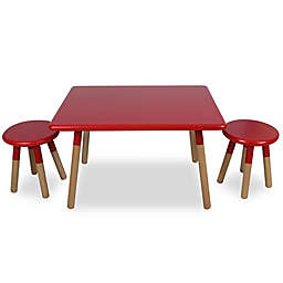 Kids 3-Piece Dipped Table and Stool Set