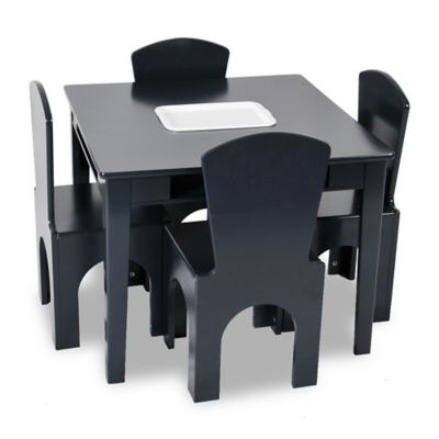 childrens table and chairs grey