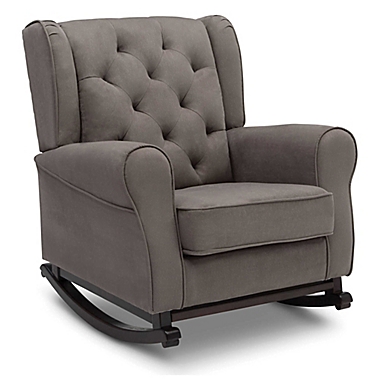 Delta Children Emma Tufted Rocking Chair in Graphite. View a larger version of this product image.