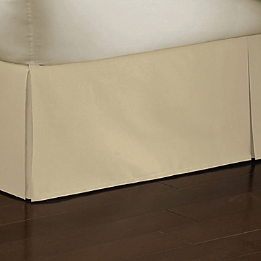 Smoothweave&trade; 14-Inch Tailored King Bed Skirt in Butter. View a larger version of this product image.