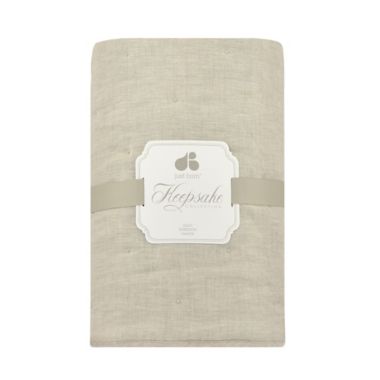 Just Born&reg; Keepsake Washed Linen Quilt in Flax. View a larger version of this product image.