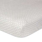 Alternate image 0 for Just Born&reg; Keepsake Washed Linen Geo Star Crib Sheet in Flax