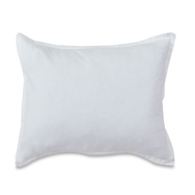 LinenWeave Vintage Washed Standard Pillow Sham in White