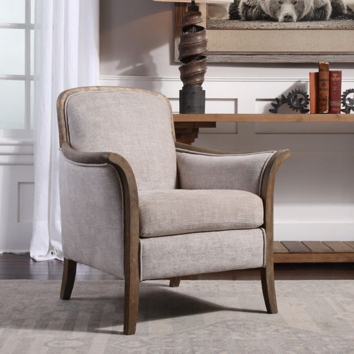 Uttermost Brittoney Armchair in Taupe Bed Bath & Beyond