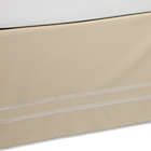Alternate image 1 for LinenWeave Hemstitch Twin Bed Skirt in Stone