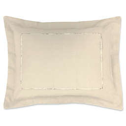 LinenWeave Hemstitch Standard Pillow Sham in Stone