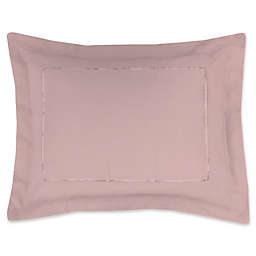 LinenWeave Hemstitch Standard Pillow Sham in Blush