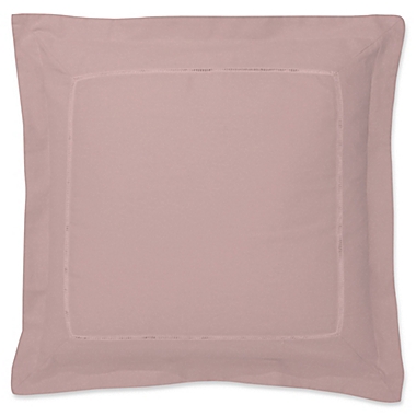 LinenWeave Hemstitch European Pillow Sham in Blush. View a larger version of this product image.