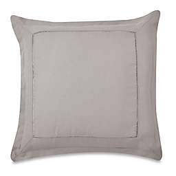 LinenWeave Hemstitch European Pillow Sham in Grey