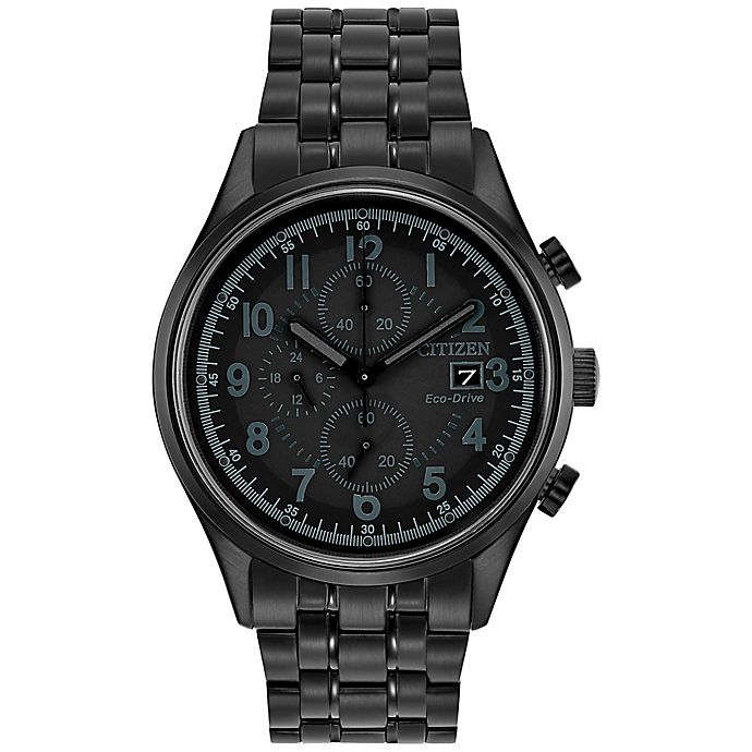 Citizen Eco-Drive Men's 42mm Chandler Chronograph Watch in Black Ion-Plated Stainless Steel
