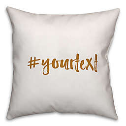 Designs Direct Brush Stroke Hashtag Square Throw Pillow in Yellow