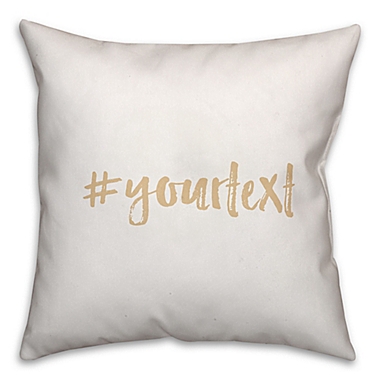 Designs Direct Brush Stroke Hashtag Square Throw Pillow in White. View a larger version of this product image.