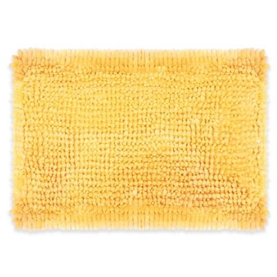 yellow bath mat