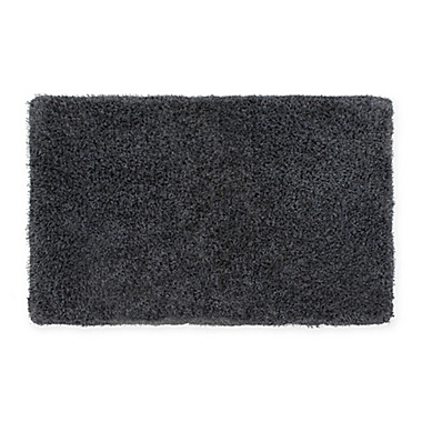 Claudia Plush Shag 24-Inch x 36-Inch Bath Rug in Charcoal. View a larger version of this product image.