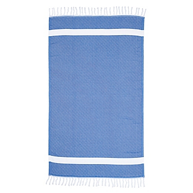 Linum Home Textiles Diamond Pestemal Beach Towel in Blue. View a larger version of this product image.