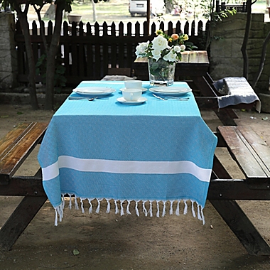 Linum Home Textiles Diamond Pestemal Beach Towel in Turquoise. View a larger version of this product image.