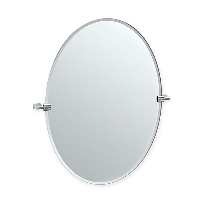 Gatco Bleu 32 Inch X 28 25 Oval, Gatco Bathroom Mirrors