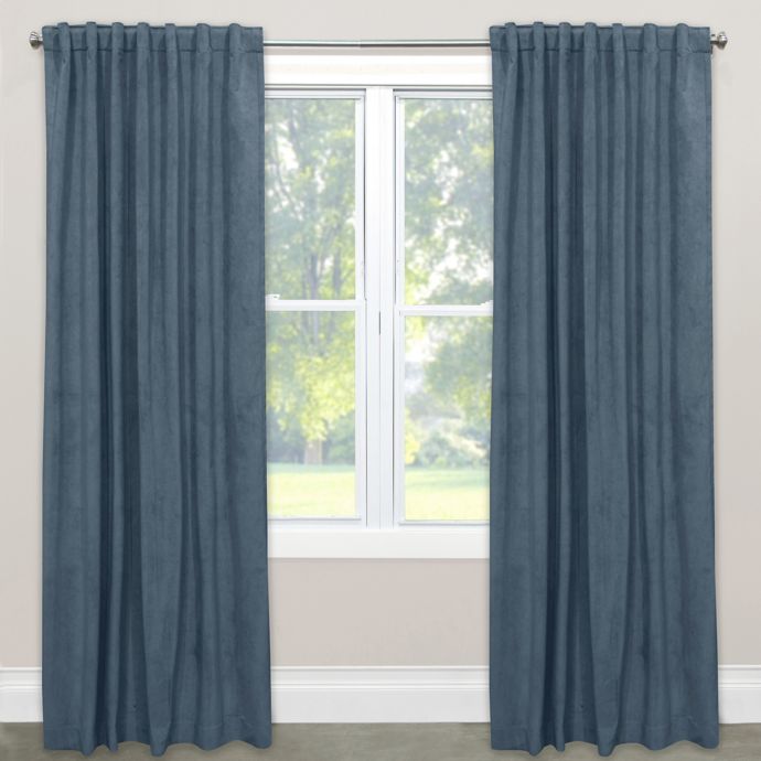 Skyline Room Darkening Velvet Rod Pocket/Back Tab Window Curtain Panel