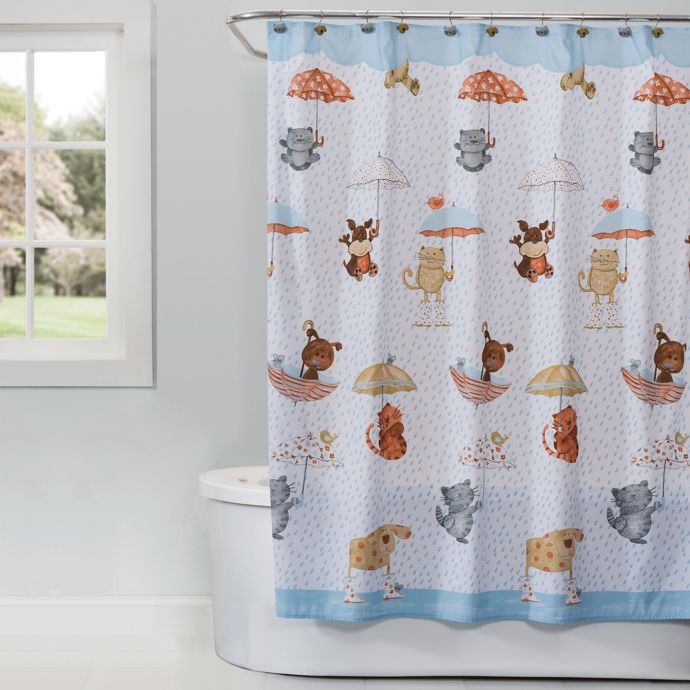 Saturday Knight Raining Cats and Dogs Shower Curtain | Bed Bath & Beyond