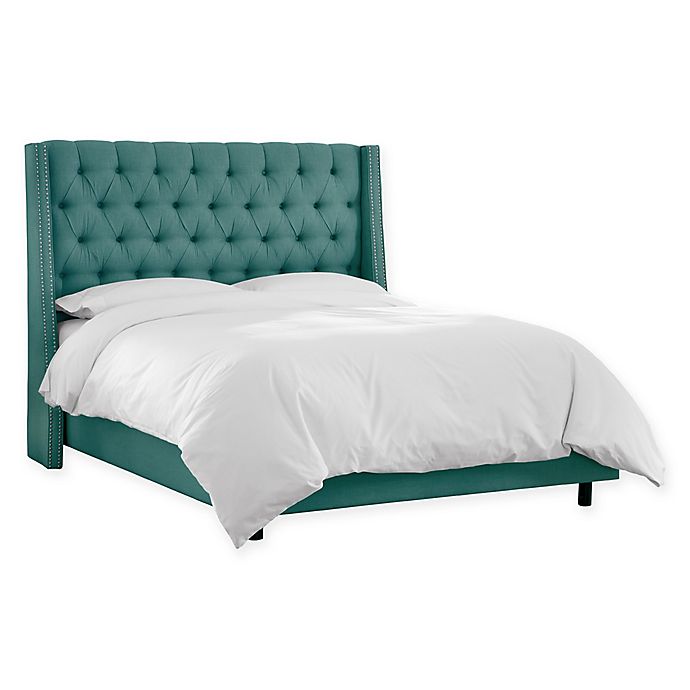 Zoe Tufted Bed Bath Beyond, Knap Queen Bed With Tufted Wing Headboard
