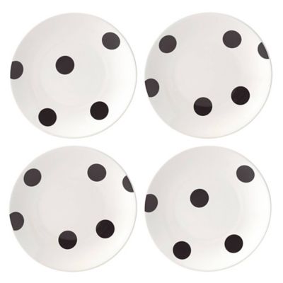 kate spade new york All in Good Taste™ Deco Dot Tidbit Plates (Set of 4) |  Bed Bath & Beyond