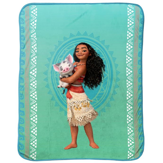 Disney Moana Throw Blanket In Aqua Bed Bath Beyond