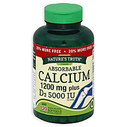 Natures Truth® 100+ 20 Count Absorbable Calcium 1200 mg Plus D3 5000 IU Softgels