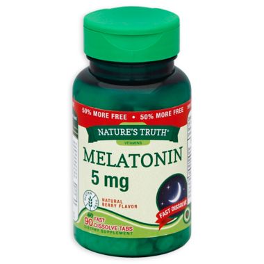 Nature's Truth&reg; 90-Count Melatonin 5 mg Dissolve Tabs in Natural Berry Flavor. View a larger version of this product image.