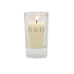 Carved Solutions Eco-Luxury Unscented Ampersand Initals Soy Wax Glass Votive Candle