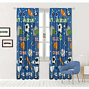 Kidz Mix Game Day Sports 84-Inch Window Curtain Panel Pair in Blue