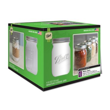 Ball&reg; Glass Mini Storage Jars (Set of 4). View a larger version of this product image.
