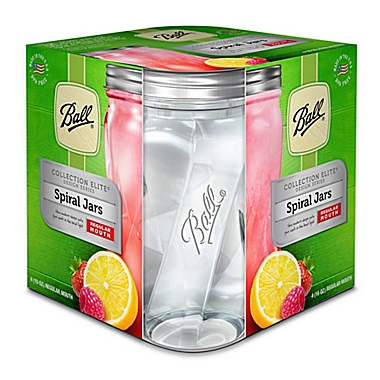 Ball&reg; Glass Regular Mouth Spiral Jars (Set of 4). View a larger version of this product image.