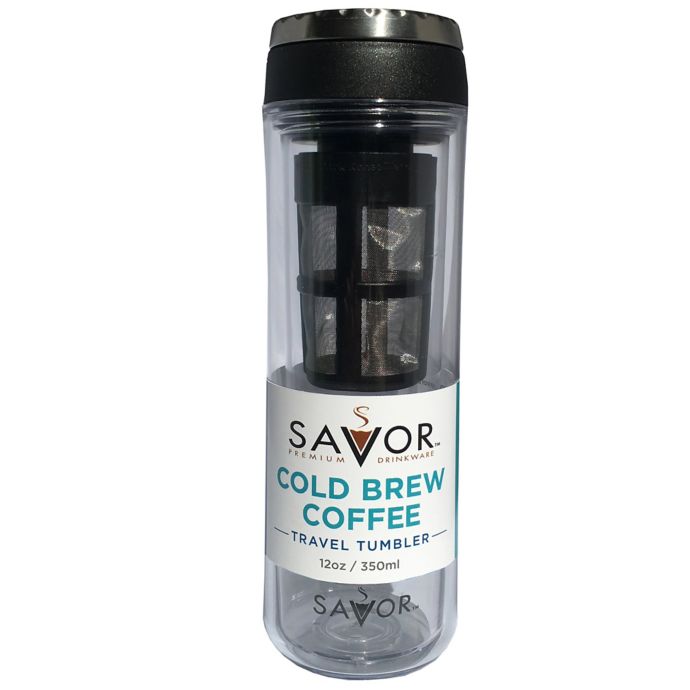 Quench Cold Brew Travel Tumbler In Clear Black Bed Bath Beyond