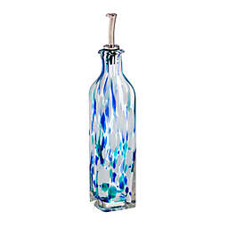 Cypress Home Blue Confetti Glass Oil Bottle