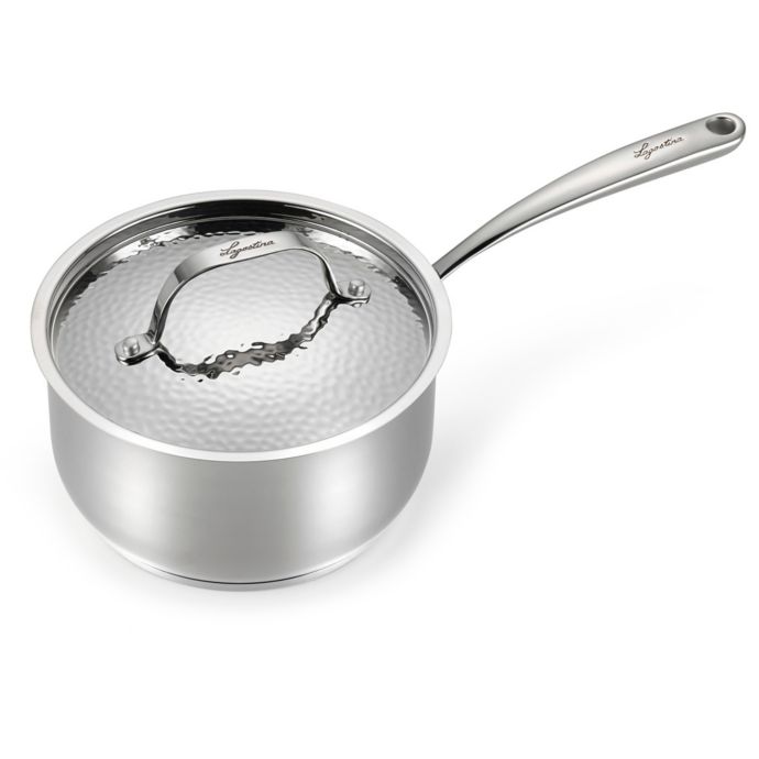 Lagostina Luminosa Stainless Steel 2.4 qt. Covered Saucepan Bed Bath