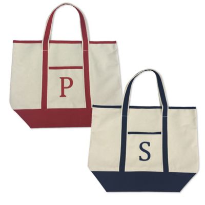 monogrammed canvas bags