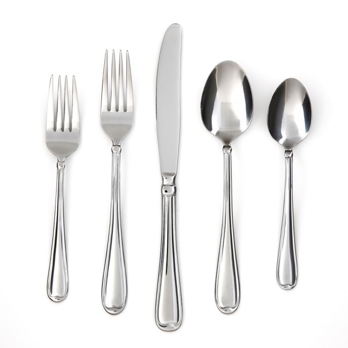 Cambridge® Silversmiths Allure Mirror 60Piece Flatware Set with Buffet Bed Bath and Beyond Canada