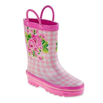 floral rain boots