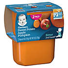 Alternate image 1 for Gerber&reg; 2-Pack 2nd Foods&reg; Sweet Potato, Apple, and Pumpkin Veggies First&trade; Baby Food