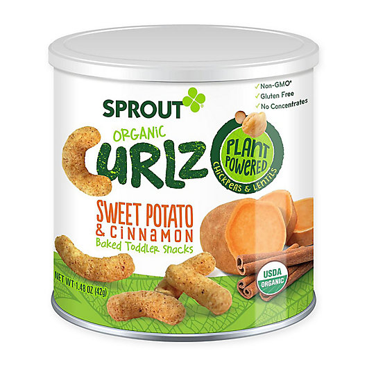Alternate image 1 for Sprout® 1.48 oz. Sweet Potato and Cinnamon Organic Curlz™ Baked Toddler Snack