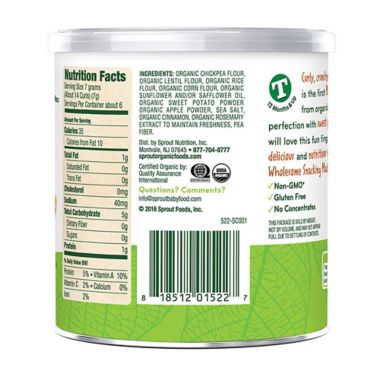 Sprout&reg; 1.48 oz. Sweet Potato and Cinnamon Organic Curlz&trade; Baked Toddler Snack. View a larger version of this product image.