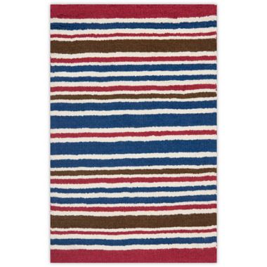 Safavieh Kids Stripe Print Rug in Ivory/Red. View a larger version of this product image.