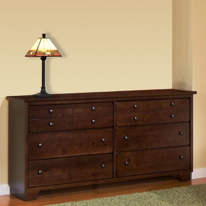 Diego 6 Drawer Dresser In Espresso Pine Bed Bath Beyond